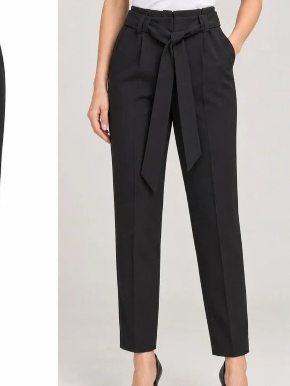 NWT Express Trousers Womens 4S High Rise Ankle Tie Waist Paperbag Dress Pants